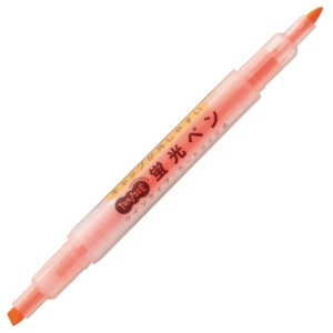 ＴＡＮＯＳＥＥ　キャップが外しやすい蛍光ペン　ツイン　オレンジ　１セット（１０本）1