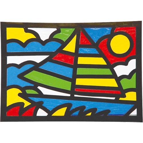 トーヨー　カラーセロファン　３２×４４ｃｍ　５色（各１枚）　１１０８００　１セット（１００枚：５枚×２０パック）2