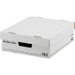 フェローズ　バンカーズボックス　７４３ｓボックス　Ａ４ハーフ　ふた付　ホワイト／ブラック　１００７８０１　１セット（３０個：６個×５パック）