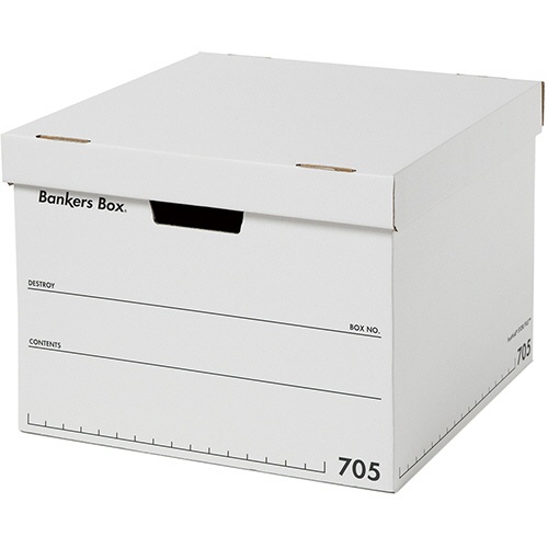 フェローズ　バンカーズボックス　７０５ボックス　Ｂ４　ふた付　ホワイト／ブラック　１０１０１０１　１セット（１５個：３個×５パック）1