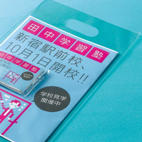 ＴＡＮＯＳＥＥ　ＣＰＰ手提袋（小判抜きタイプ）　Ａ４　ヨコ２３０×タテ３８０×厚さ０.０５ｍｍ　１セット（５００枚：５０枚×１０パック）2