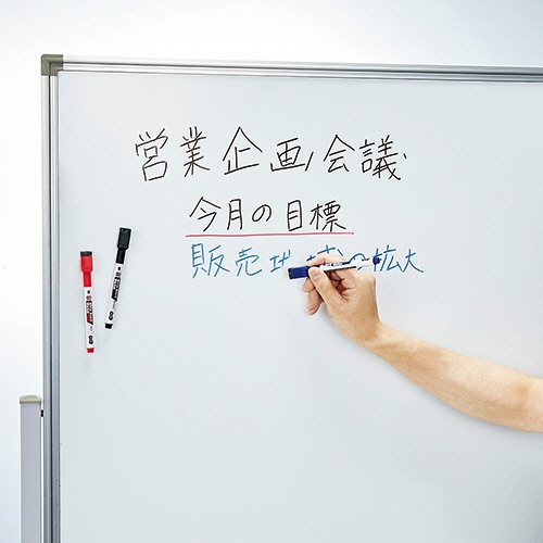 ＴＡＮＯＳＥＥ　イレーザー付ホワイトボードマーカー　中字・丸芯　黒　１セット（１０本）4