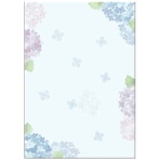 ササガワ OA対応和柄用紙 和ごころ A4判 紫陽花 4-1032 1セット(50枚:10枚×5冊)