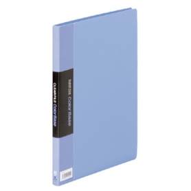 キングジム　クリアーファイル　カラーベース　Ｂ５タテ　２０ポケット　背幅１４ｍｍ　青　１２２Ｃ　１セット（１０冊）