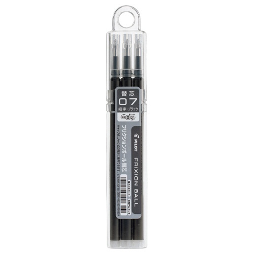 パイロット　ゲルインキボールペン　フリクションボール替芯　０．７ｍｍ　ブラック　キャップ式ノック式両用　ＬＦＢＫＲＦ３０Ｆ３Ｂ　１セット（３０本：３本×１０パック）1
