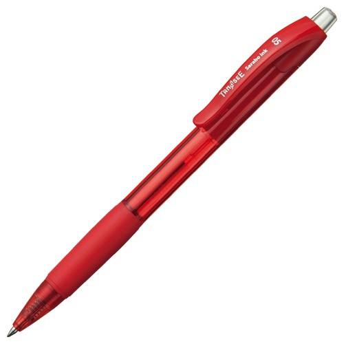 ＴＡＮＯＳＥＥ　ノック式油性ボールペン（なめらかインク）　０．５ｍｍ　赤　１セット（５０本）1