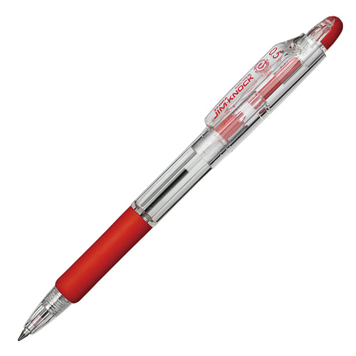 ゼブラ 油性ボールペン ジムノック 0.5mm 赤 KRBS-100-R 1セット