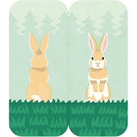 キングジム　フタマタフセン　イラストタイプ　Ｍサイズ　ウサギ　３５６０－００３　１セット（５冊）