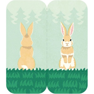 キングジム　フタマタフセン　イラストタイプ　Ｍサイズ　ウサギ　３５６０－００３　１セット（５冊）1