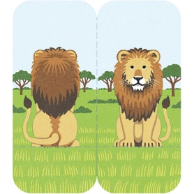 キングジム　フタマタフセン　イラストタイプ　Ｍサイズ　ライオン　３５６０－００６　１セット（５冊）