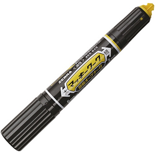 ゼブラ　油性マーカー　マッキーワーク　角芯太字＋丸芯細字　黒　Ｐ－ＹＹＴ２１－ＢＫ　１セット（１０本）1