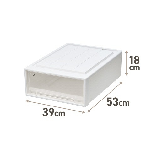 天馬　Ｆｉｔｓ　フィッツケース　５３－３９Ｓ　ホワイトクリア　１セット（６個）2