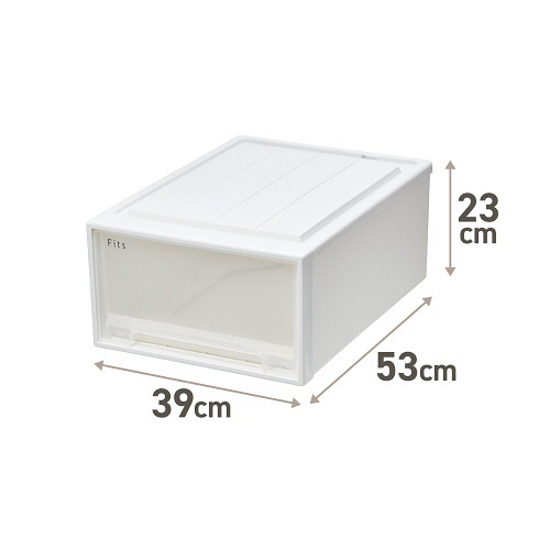 天馬　Ｆｉｔｓ　フィッツケース　５３－３９Ｍ　ホワイトクリア　１セット（５個）2