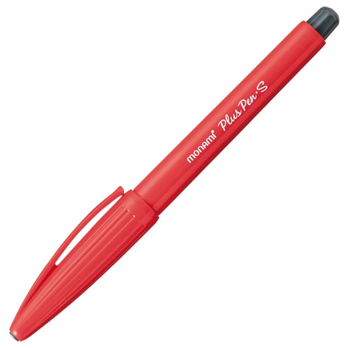 モナミ　水性サインペン　Ｐｌｕｓ　Ｐｅｎ・Ｓ　極細　赤　１８４５１　１セット（１２本）1