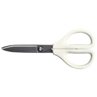 コクヨ ハサミ(サクサ) フッ素・グルーレス刃 刃渡り65mm ホワイト HSM-PFA100W 1セット(10本)