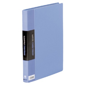 キングジム　クリアーファイル　カラーベース　Ｂ５タテ　４０枚ポケット　青　１２２ＣＷアオ　１セット（１０冊）1
