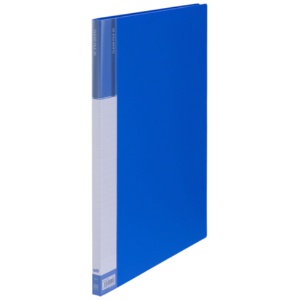 【たのめーる】TANOSEE クリヤーファイル(台紙入) A3タテ 20ポケット 背幅15mm ブルー 1セット(5冊)の通販
