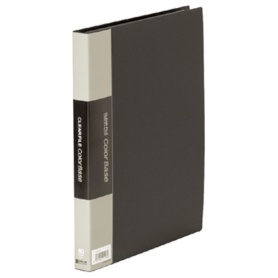 キングジム　クリアーファイル　カラーベース　Ｂ５タテ　４０ポケット　背幅２４ｍｍ　黒　１２２ＣＷ　１セット（１０冊）