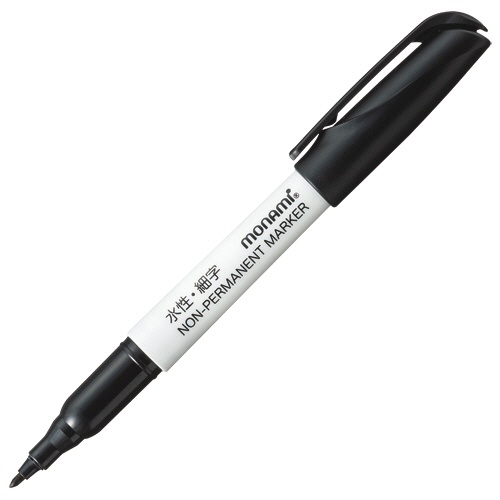 モナミ　ＮＯＮ－ＰＥＲＭＡＮＥＮＴ　ＭＡＲＫＥＲ（ＡＣＣＵ　ＬＩＮＥＲ　ＰＥＮ　Ｘ－ＦＩＮＥ）　黒　１２９０１　１カートン（１２本）1