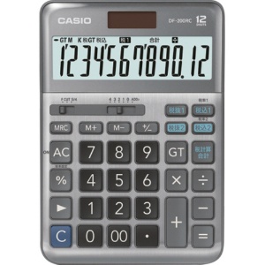 カシオ　軽減税率電卓　１２桁　デスクタイプ　ＤＦ－２００ＲＣ－Ｎ　１セット（３台）1