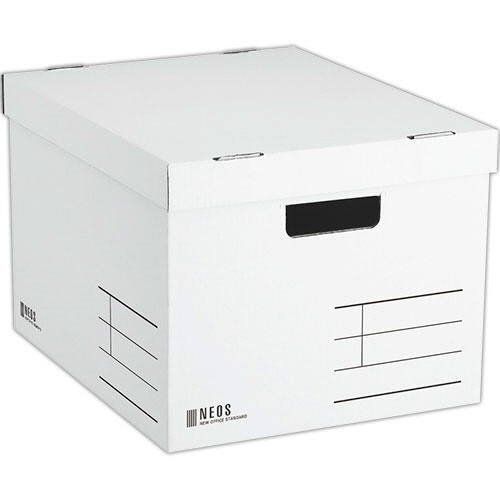 コクヨ　収納ボックス（ＮＥＯＳ）　Ｌサイズ　フタ付き　ホワイト　Ａ４－ＮＥＬＢ－Ｗ　１セット（１０個）1