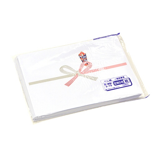 ササガワ　タカ印　のし紙　祝　京　豆判５号　６５ｇ／ｍ2　２－１５　１セット（１０００枚：１００枚×１０冊）2