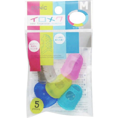 ソニック　指サック　イロメク　Ｍ　キャップタイプ　ＹＳ－３４６　１セット（２５個：５個×５パック）1