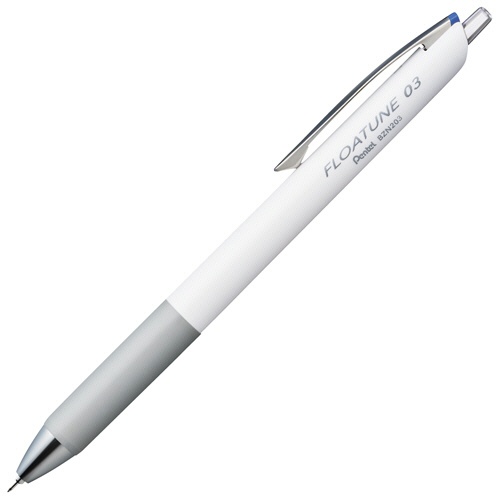 ぺんてる　油性ボールペン　フローチューン　０．３ｍｍ　青　（軸色：ホワイト）　ＢＺＮ２０３－Ｃ　１セット（１０本）1