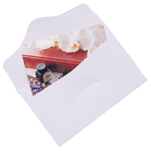 名刺型封筒　１１２×７０ｍｍ　１００ｇ／ｍ２　白　１セット（１００枚：１０枚×１０パック）2