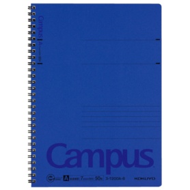 コクヨ　キャンパス　ツインリングノート（色厚表紙）　セミＢ５　Ａ罫　５０枚　青　ス－Ｔ２００Ａ－Ｂ　１セット（６０冊）