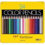 トンボ鉛筆　缶入色鉛筆　２４色　ＣＢ－ＮＱ２４Ｃ　１セット（３缶）