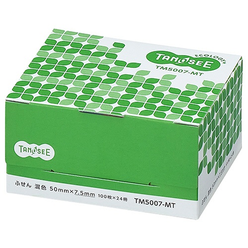 ＴＡＮＯＳＥＥ　ふせん　５０×７．５ｍｍ　４色混色　１セット（１２０冊：２４冊×５パック）2