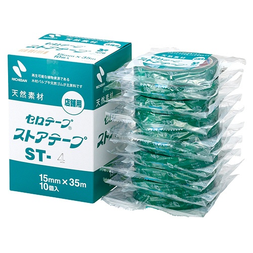 ニチバン　セロテープ　ストアテープ　大巻　１５ｍｍ×３５ｍ　簡易包装　ＳＴ－４　１セット（１０巻）3