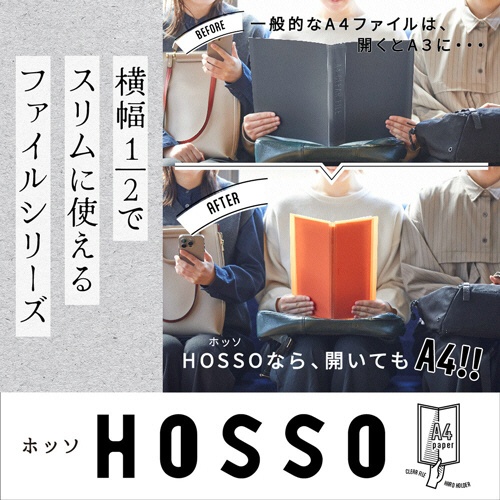 キングジム　クリアーファイル　ホッソ　Ａ４　二つ折り　見開き１５ポケット　黒　５５１５－ＢＫ　１セット（２冊）4