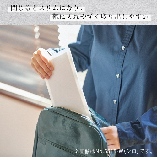 キングジム　クリアーファイル　ホッソ　Ａ４　二つ折り　見開き１５ポケット　黒　５５１５－ＢＫ　１セット（２冊）5