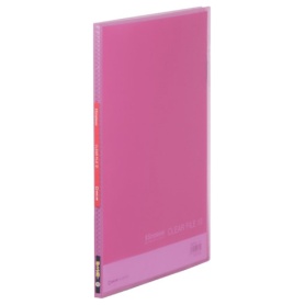 キングジム　シンプリーズ　クリアーファイル（透明）　Ａ４タテ　１０ポケット　背幅１０ｍｍ　ピンク　１８６ＴＳＰＨ　１セット（１０冊）