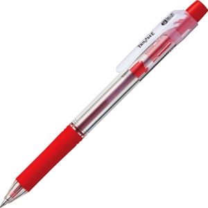 ＴＡＮＯＳＥＥ　ノック式油性ボールペン　ロング芯タイプ　０．５ｍｍ　赤　１セット（１０本）1
