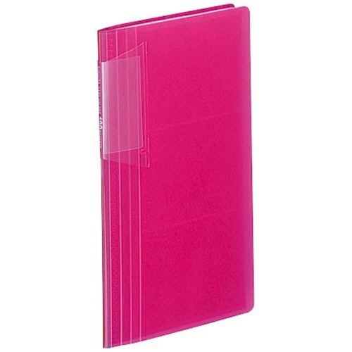 コクヨ　カードホルダー（ノビータ）（固定式・スリムタイプ）　クリヤータイプ　１８０名　ヨコ入れ　ピンク　メイ－Ｎ２１８Ｐ　１セット（１０冊）1