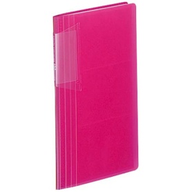 コクヨ　カードホルダー（ノビータ）（固定式・スリムタイプ）　クリヤータイプ　１８０名　ヨコ入れ　ピンク　メイ－Ｎ２１８Ｐ　１セット（１０冊）