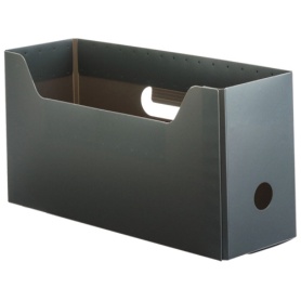ＴＡＮＯＳＥＥ　ＰＰ製ボックスファイル（組み立て式）　Ａ４ヨコ　ショートサイズ　背幅１０３ｍｍ　グレー　１セット（１０個）