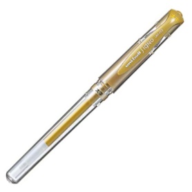三菱鉛筆　ゲルインクボールペン　ユニボール　シグノ　太字　１．０ｍｍ　金　ＵＭ１５３．２５　１セット（１０本）