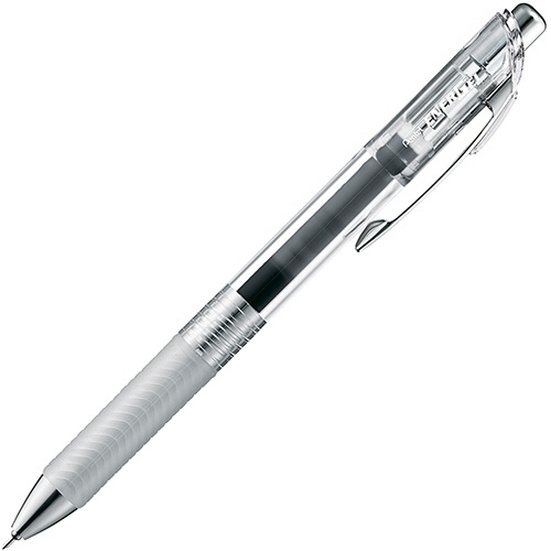 ぺんてる　ゲルインクボールペン　ノック式　エナージェル　インフリー　０．４ｍｍ　ブラック　（軸色：クリア）　ＢＬＮ７４ＴＬ－Ａ　１セット（１０本）1