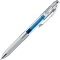 ぺんてる　ゲルインクボールペン　ノック式　エナージェル　インフリー　０．４ｍｍ　ブルー　（軸色：クリア）　ＢＬＮ７４ＴＬ－Ｃ　１セット（１０本）