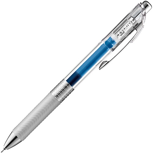 ぺんてる　ゲルインクボールペン　ノック式　エナージェル　インフリー　０．５ｍｍ　ブルー　（軸色：クリア）　ＢＬＮ７５ＴＬ－Ｃ　１セット（１０本）1