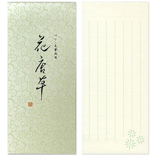 日本ノート　オキナ　小型便箋　花唐草　８２×１８６ｍｍ　縦６行　６０枚　ＬＰ３１８５　１セット（５冊）1