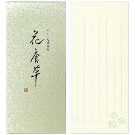 日本ノート　オキナ　小型便箋　花唐草　８２×１８６ｍｍ　縦６行　６０枚　ＬＰ３１８５　１セット（５冊）