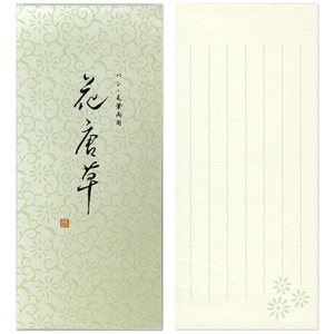 日本ノート　オキナ　小型便箋　花唐草　８２×１８６ｍｍ　縦６行　６０枚　ＬＰ３１８５　１セット（５冊）1