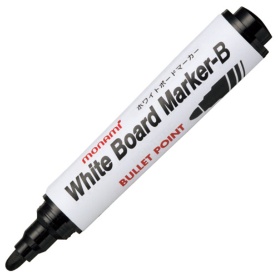 モナミ　ホワイトボードマーカーＢ　丸芯　黒　１０５０１　１セット（１２本）