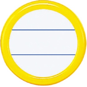 コクヨ　丸型名札（安全ピン・クリップ両用型）　表示面直径３５ｍｍ　黄　ナフ－１０Ｙ　１セット（５０個）