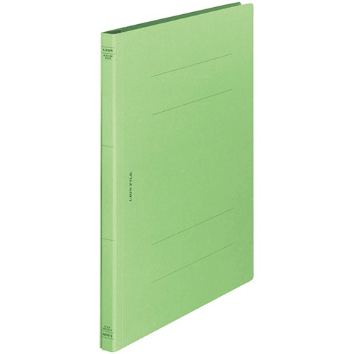 ライオン事務器　フラットファイル（環境）　樹脂押え具　Ａ４タテ　１５０枚収容　背幅１８ｍｍ　緑　Ａ－５１９ＫＡ４Ｓ　１セット（１０冊）1